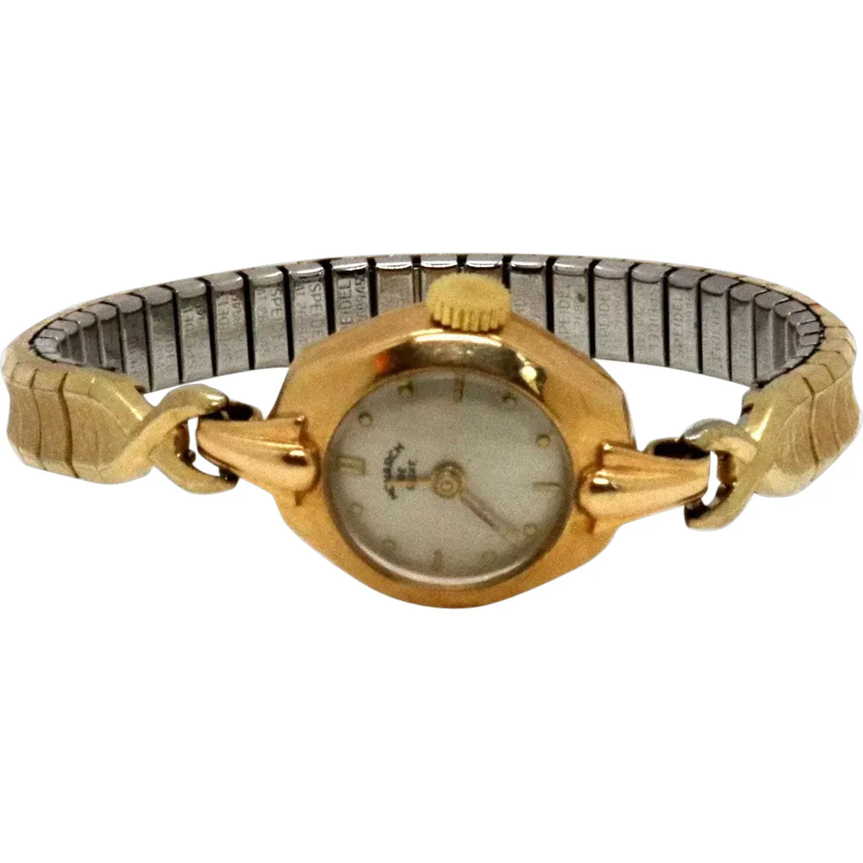 Vintage Swiss Monarch De Luxe 14 Karat Yellow Gold Lady's Mechanical Wristwatch