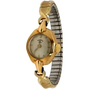 Vintage Swiss Monarch De Luxe 14 Karat Yellow Gold Lady's Mechanical Wristwatch