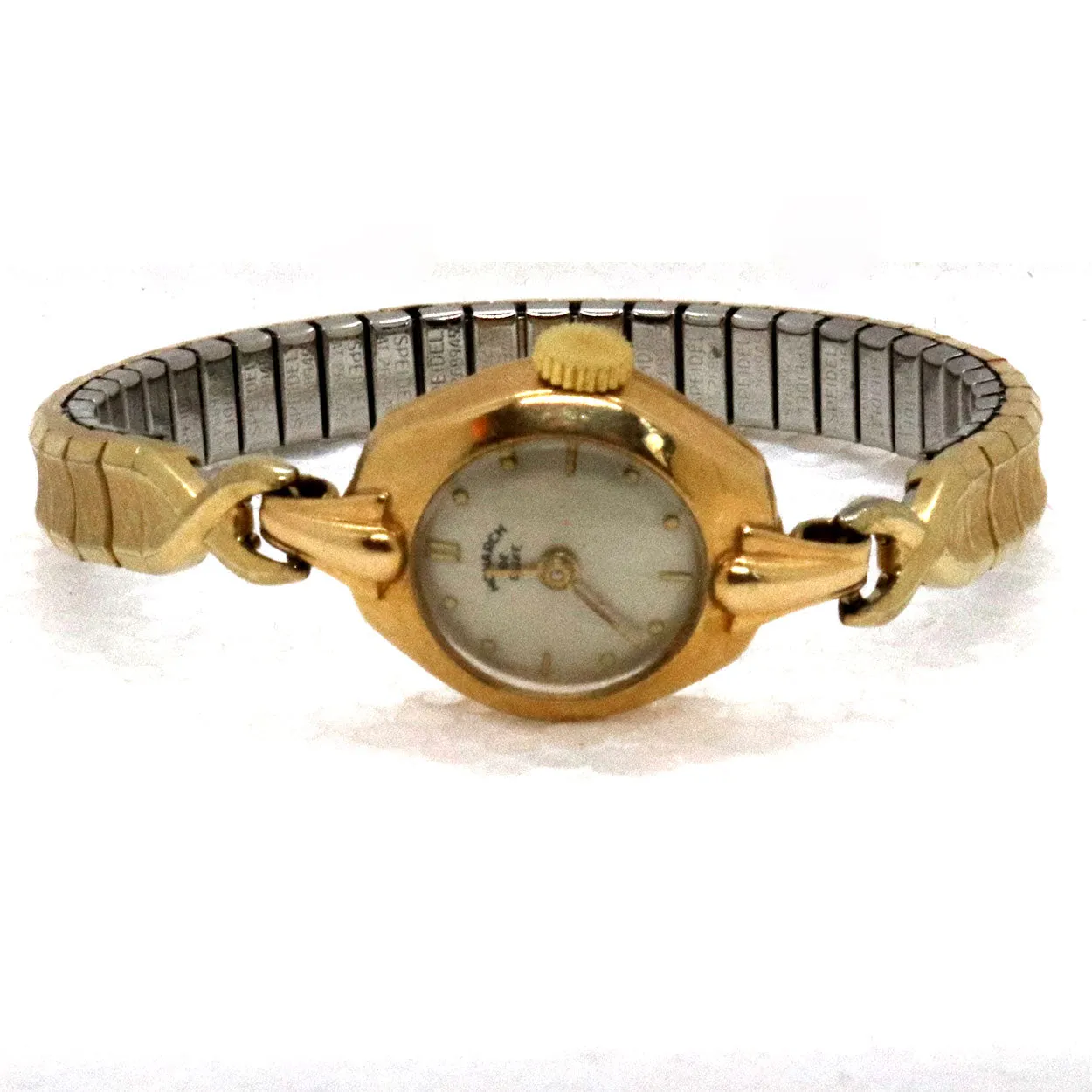 Vintage Swiss Monarch De Luxe 14 Karat Yellow Gold Lady's Mechanical Wristwatch