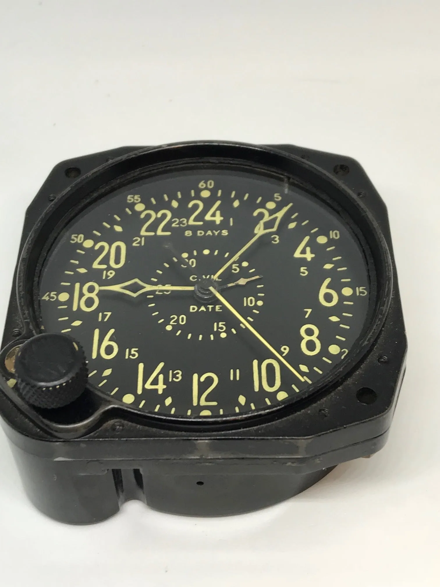 Vintage WW2 Navy Waltham CDIA Military Aircraft Clock