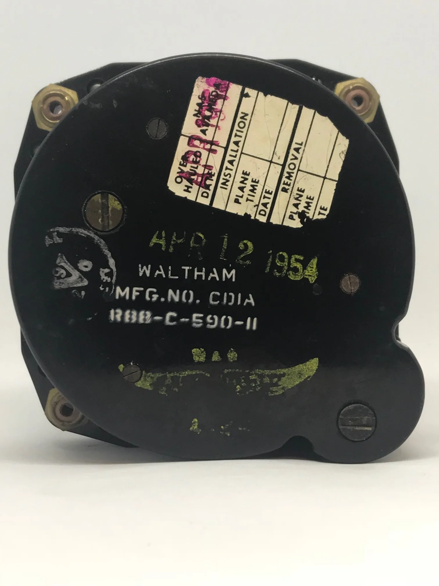 Vintage WW2 Navy Waltham CDIA Military Aircraft Clock