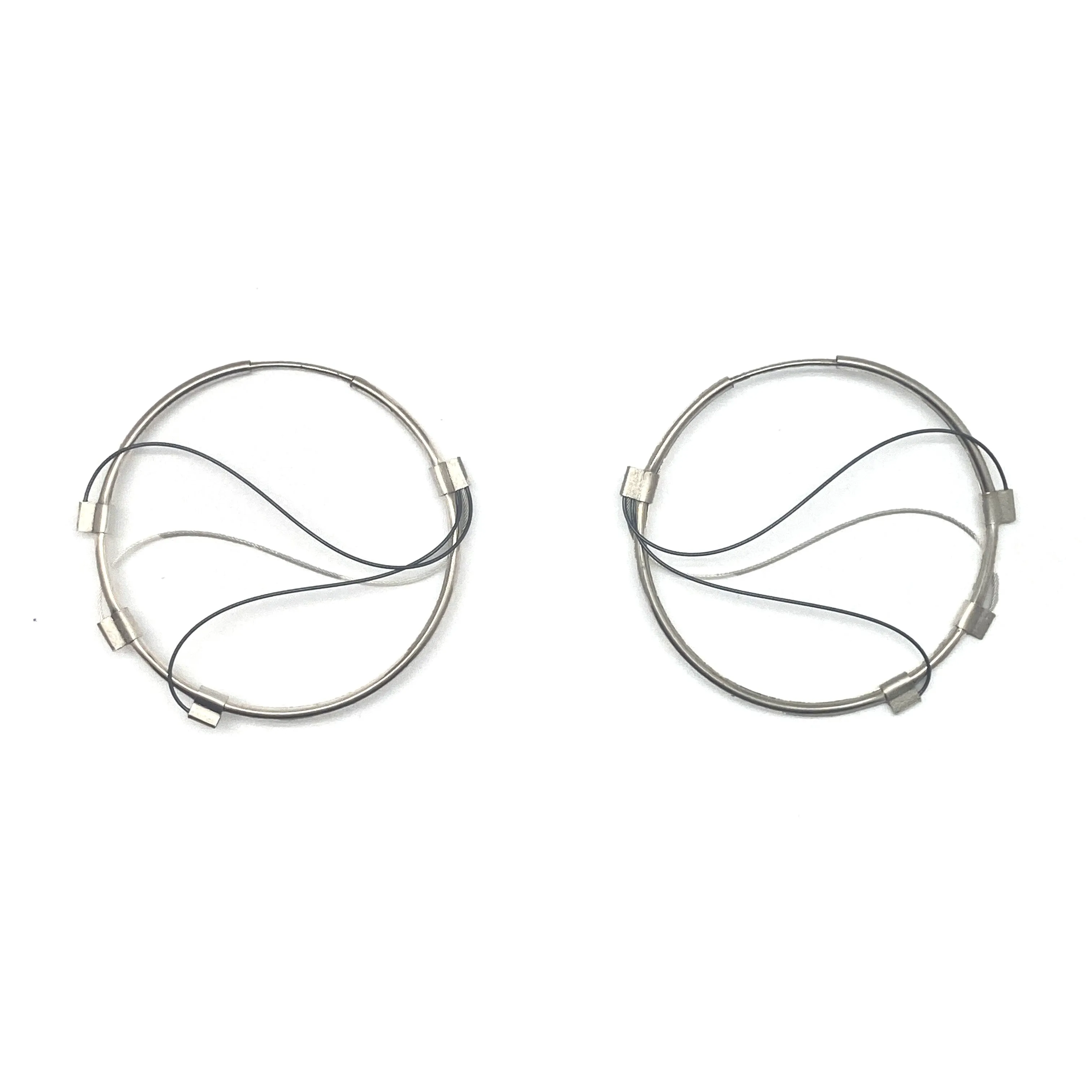 Wavy Gunmetal Hoop Earrings