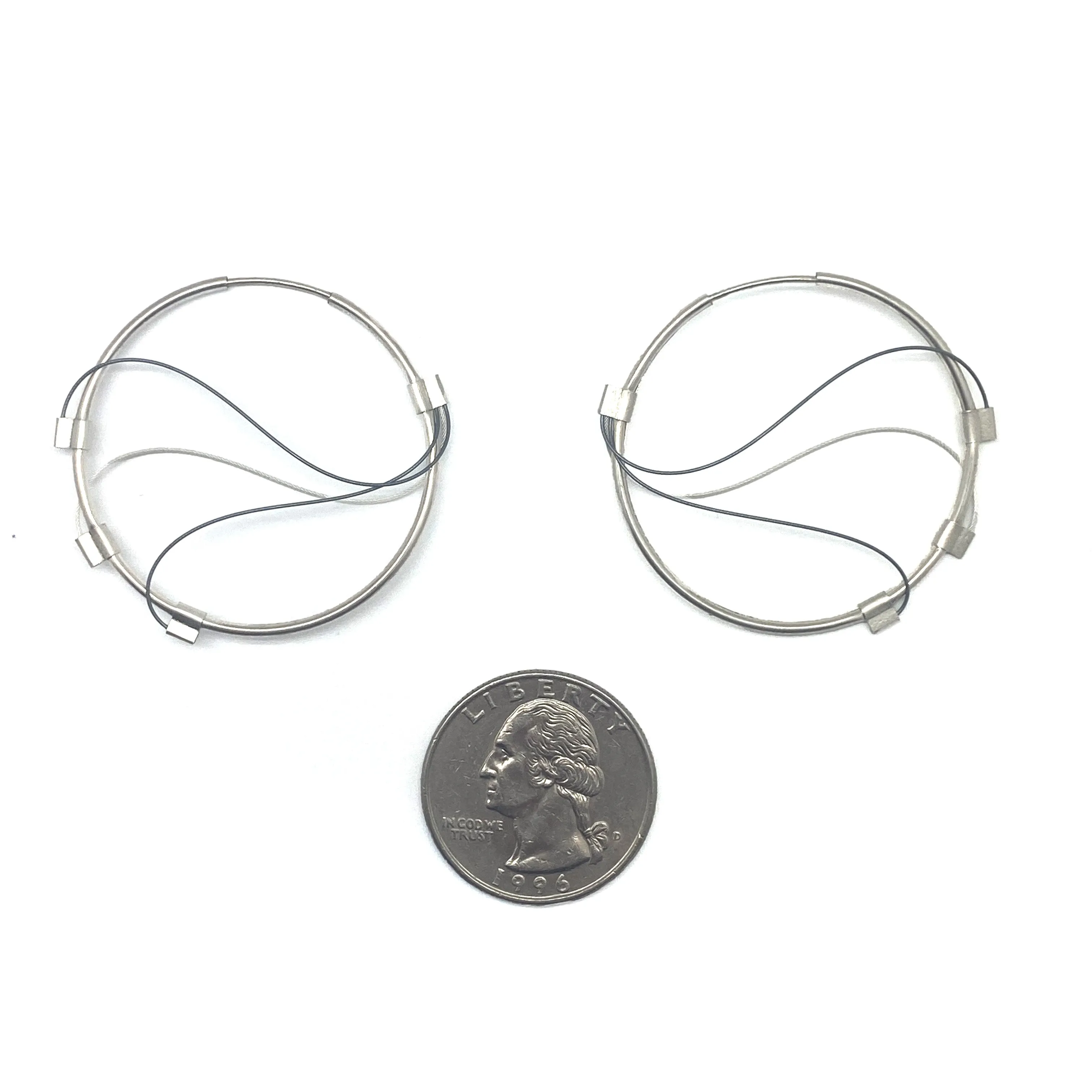 Wavy Gunmetal Hoop Earrings