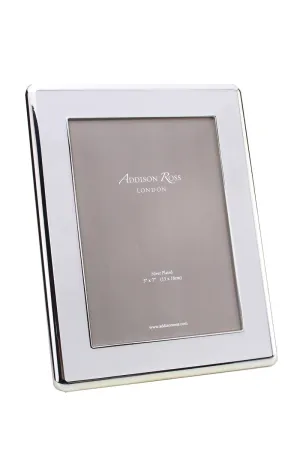 White Enamel & Silver Curve 4X6 Frame