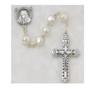 White Pearl Rosary (8MM)