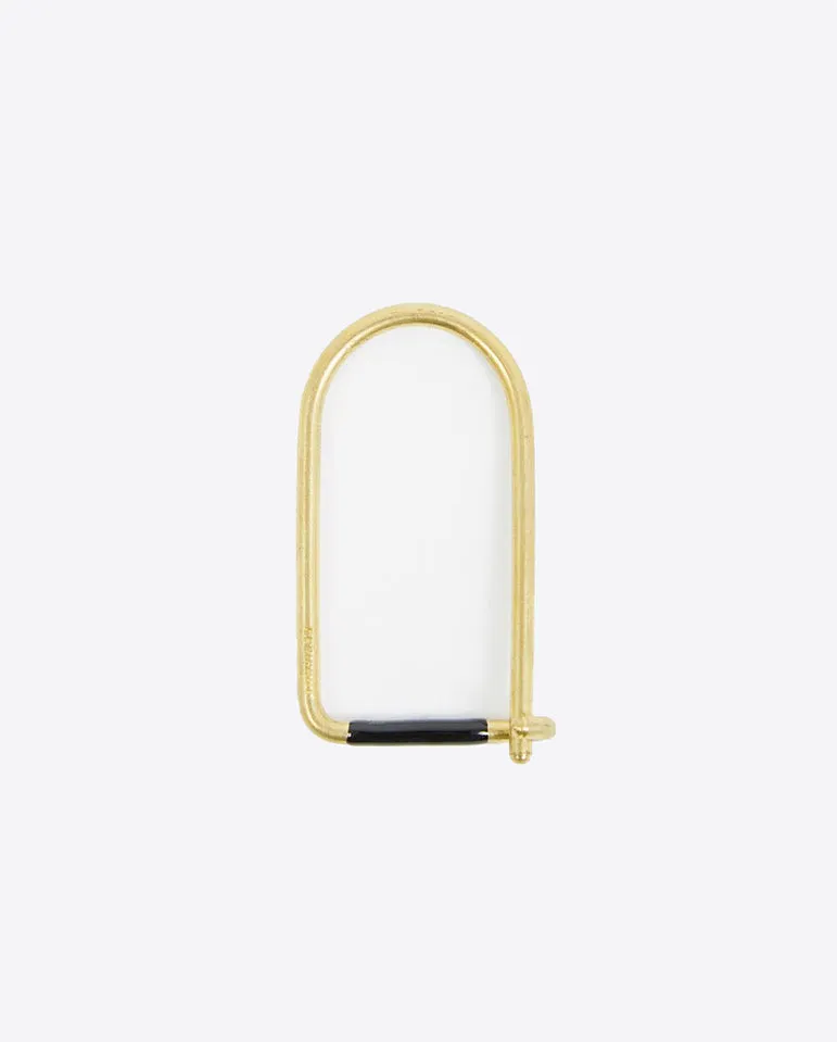 Wilson Enamelled Keyring - Brass/Black Brass / Black