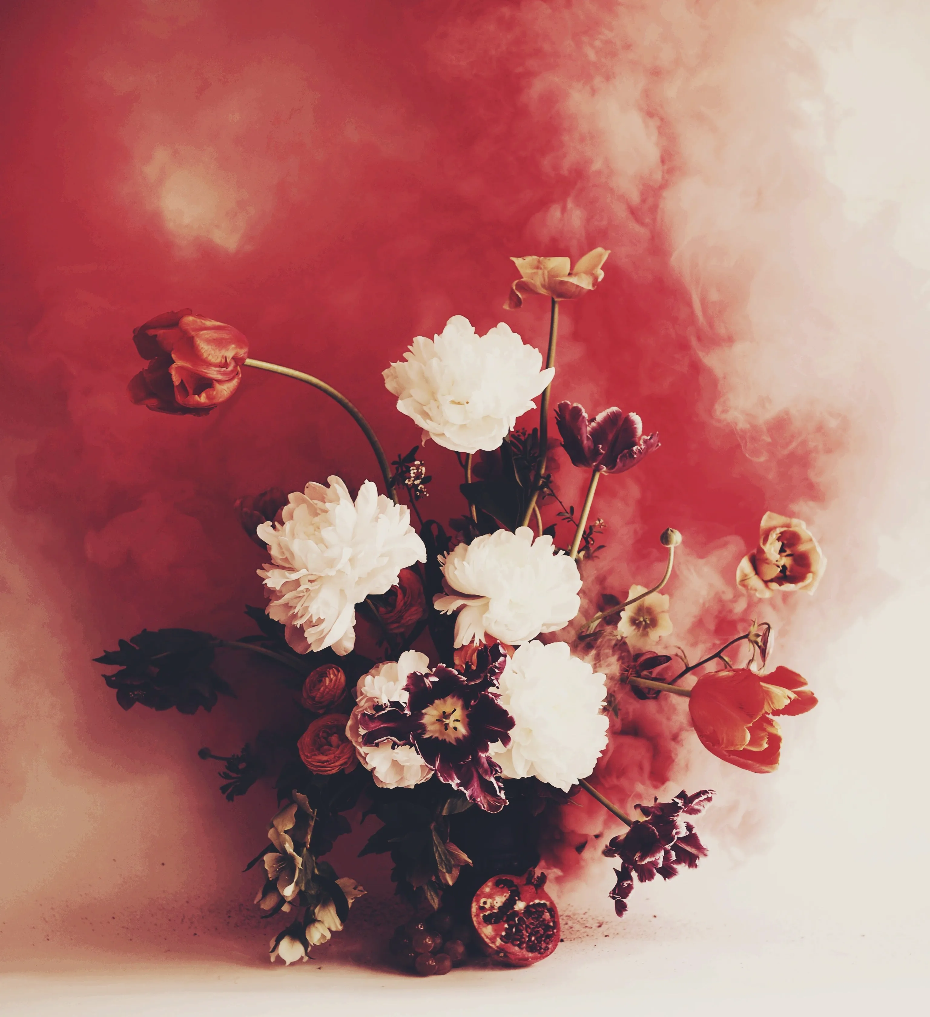 Woman on Fire Vibrant Floral Print
