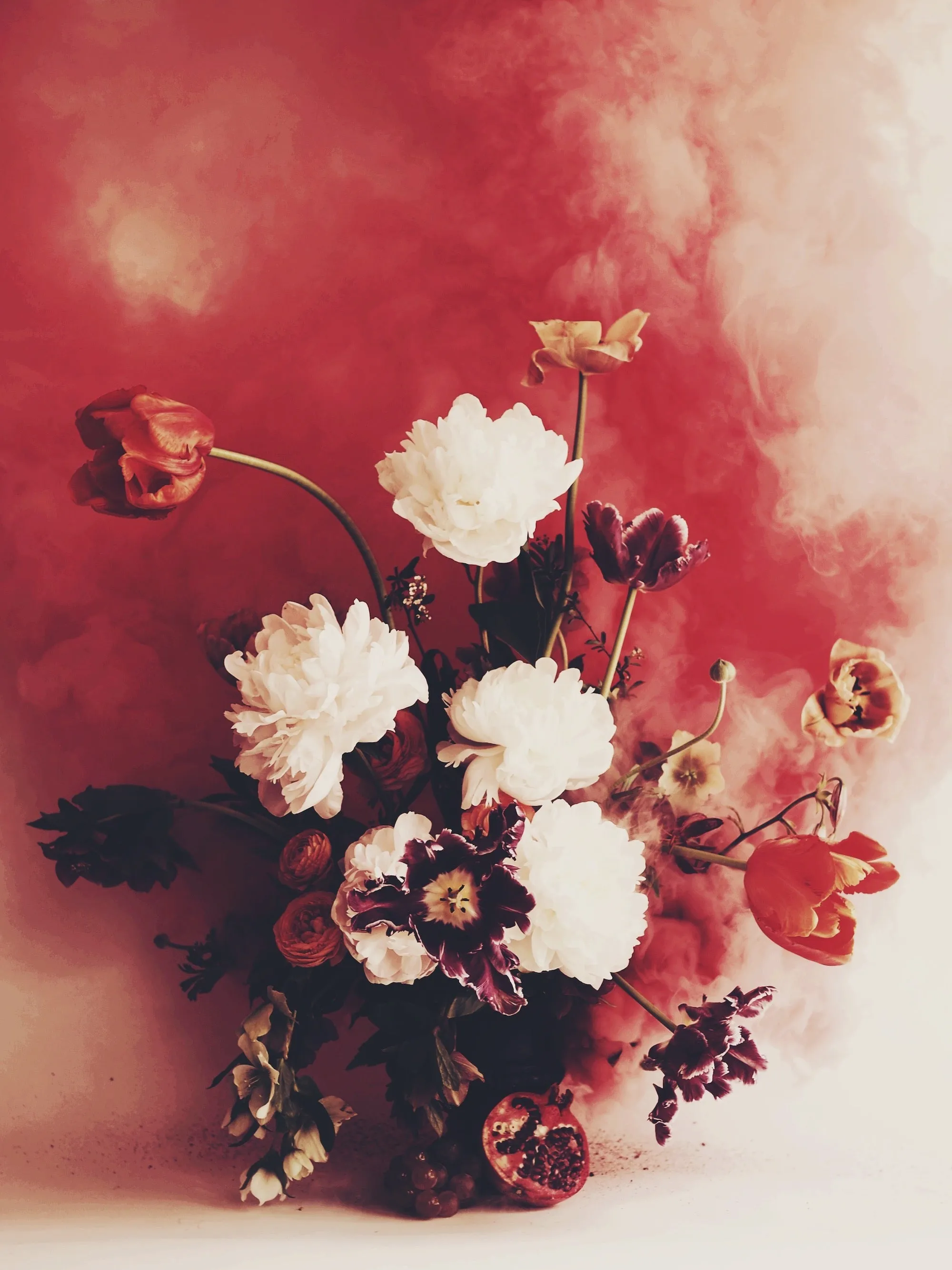 Woman on Fire Vibrant Floral Print