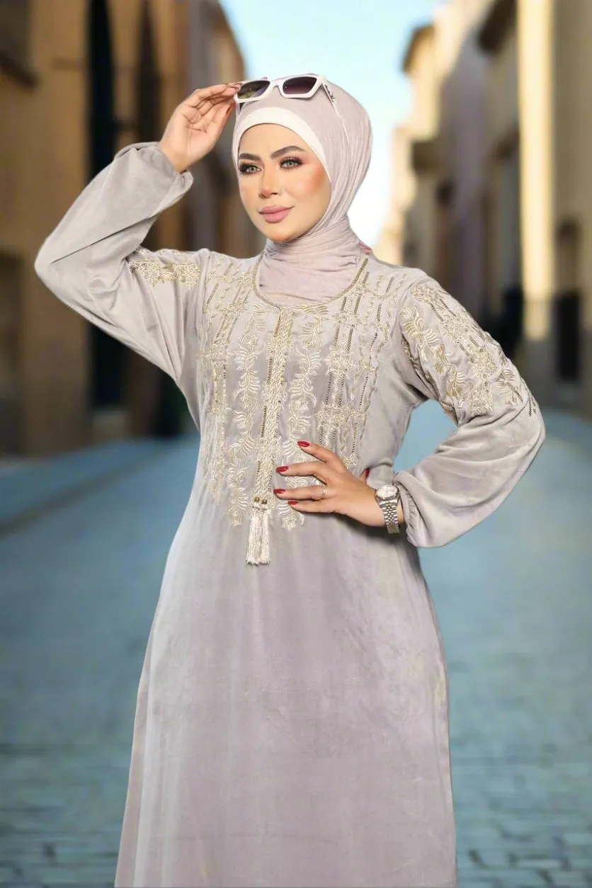 Women's velvet abaya