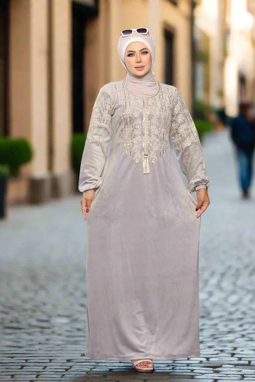 Women's velvet abaya