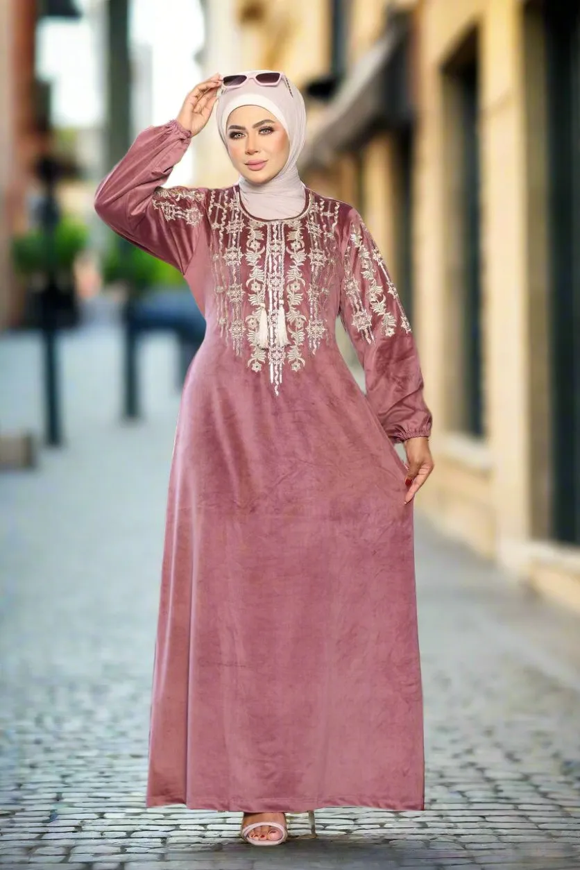 Women's velvet abaya