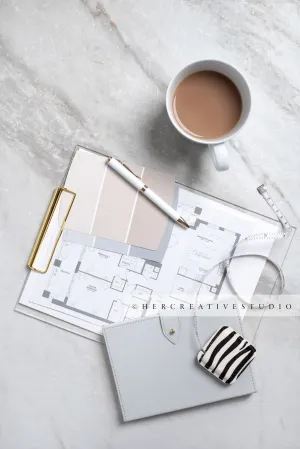 Workspace with Coffee Stock Image